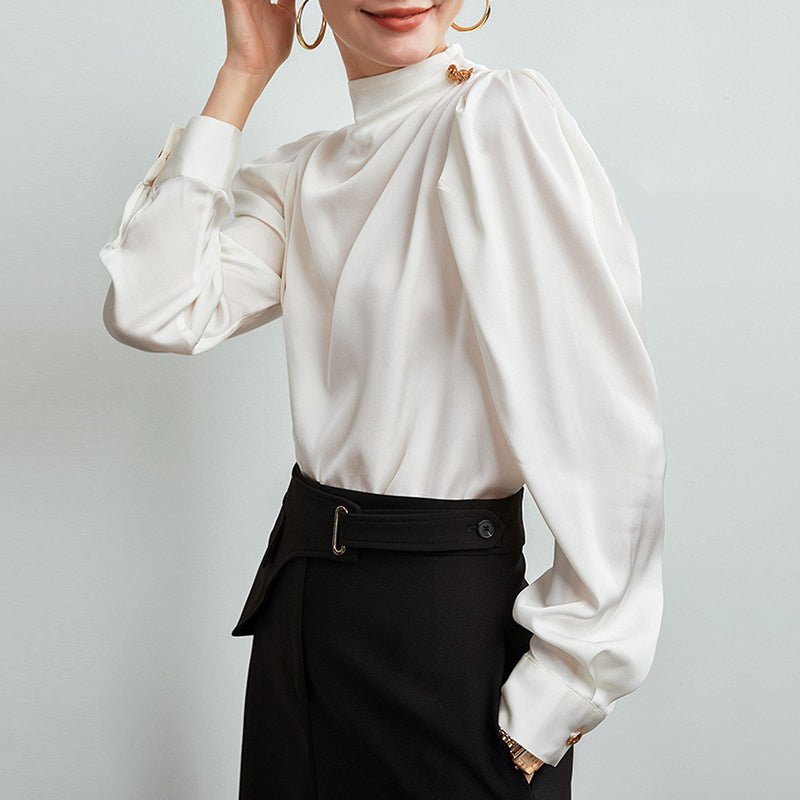 Elegant Silk Blouse For Womens 100 Mulberry Long Silk Pullover