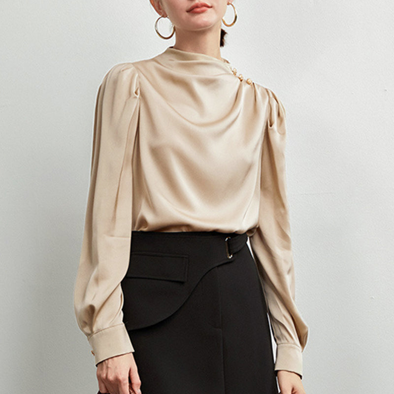 Elegant Silk Blouse For Womens 100 Mulberry Long Silk Pullover
