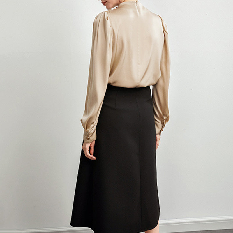 Elegant Silk Blouse For Womens 100 Mulberry Long Silk Pullover