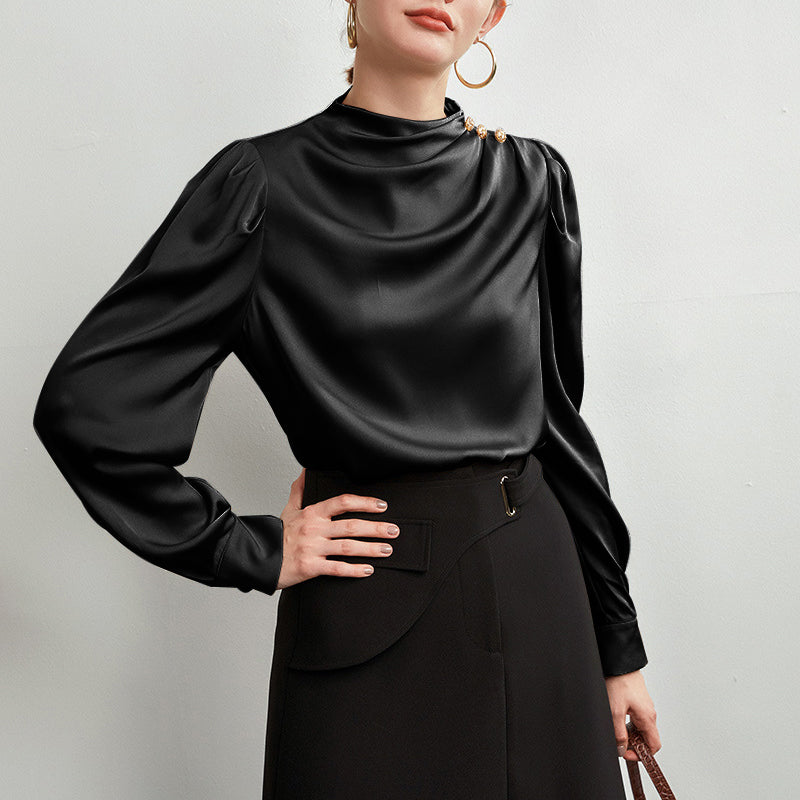 Elegant Silk Blouse For Womens 100 Mulberry Long Silk Pullover