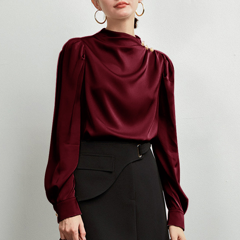 Elegant Silk Blouse For Womens 100 Mulberry Long Silk Pullover