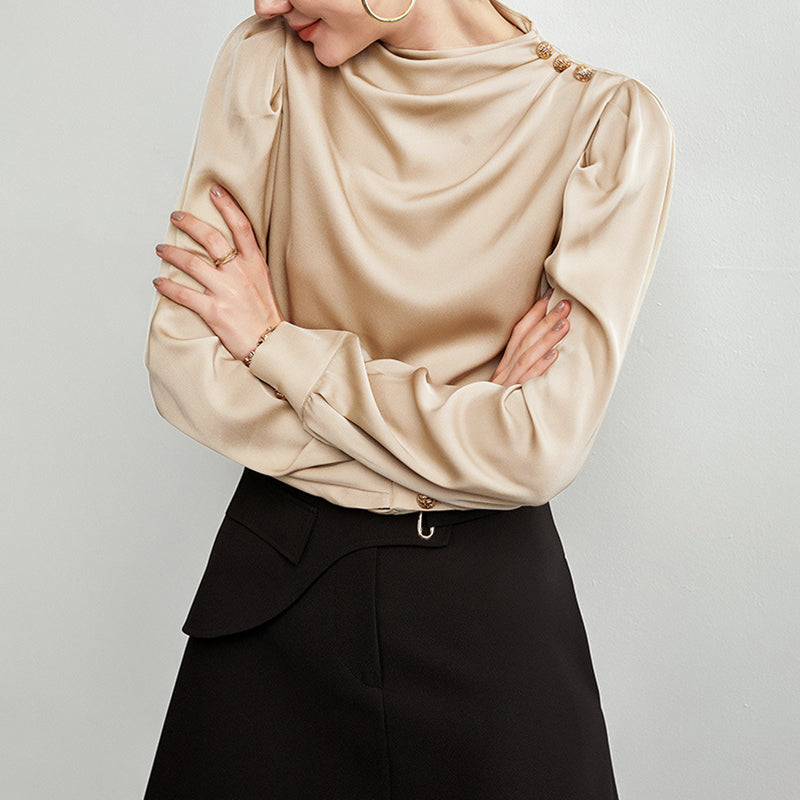 Elegant Silk Blouse For Womens 100 Mulberry Long Silk Pullover