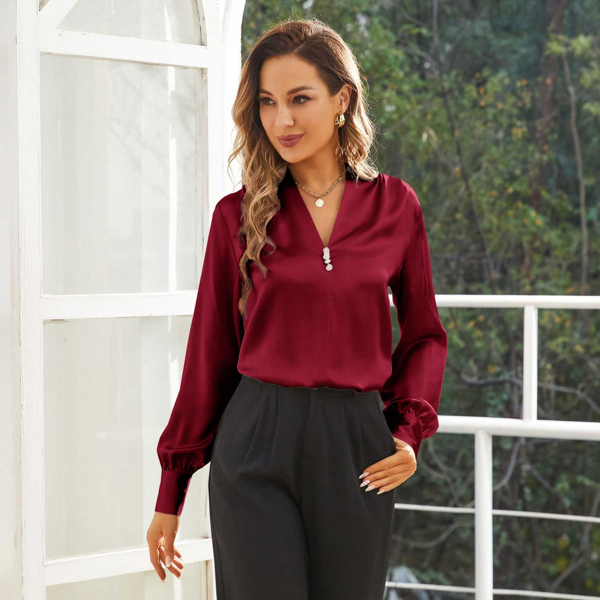 Silk Blouse For Women 100% Mulberry Silk Shirts